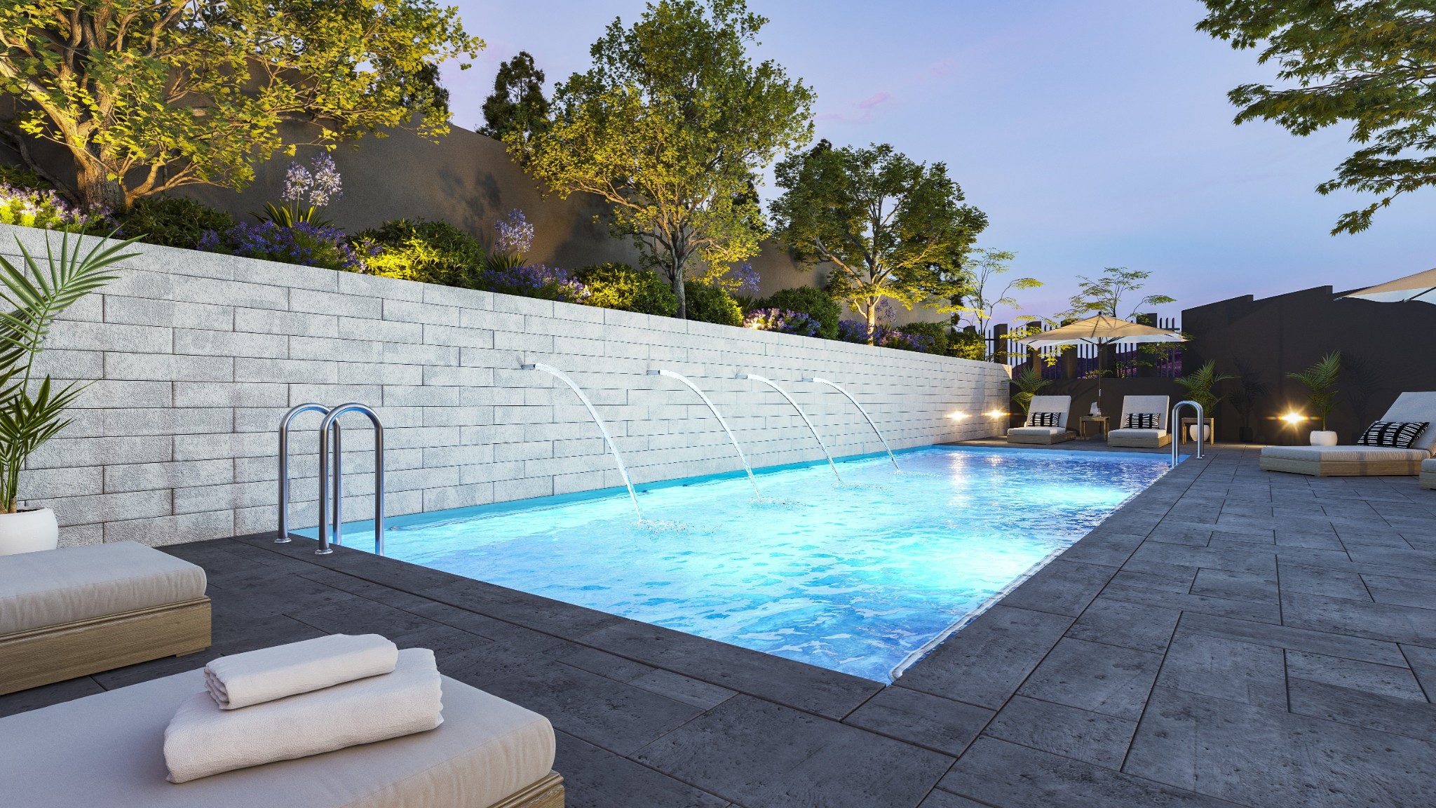 Piscina y áreas comunes