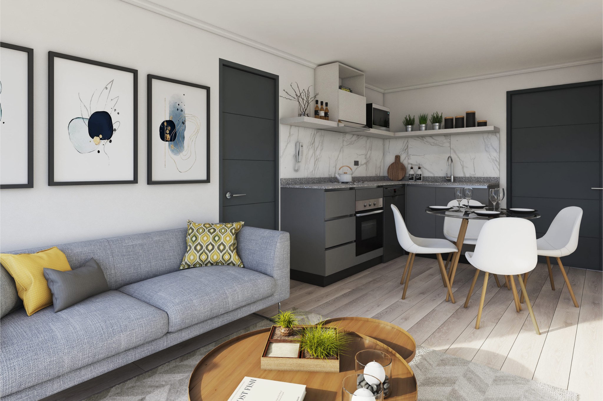 Living y cocina