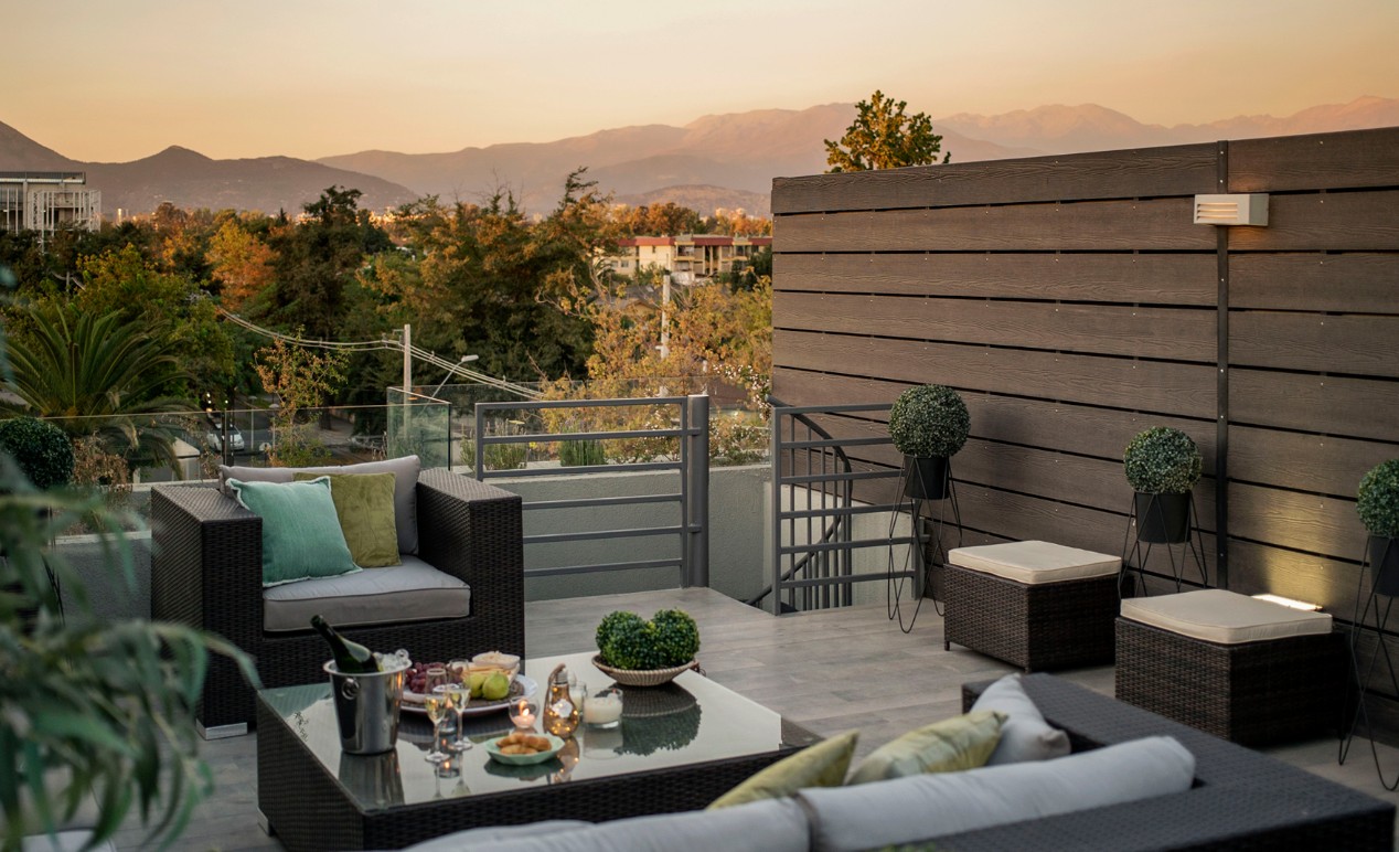 Living con jardín